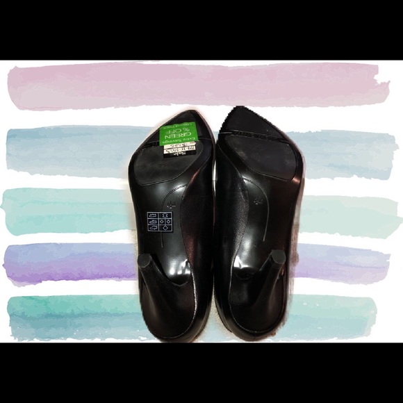 Nine West•New•Black Leather Heels•Size 6 - Picture 3 of 3